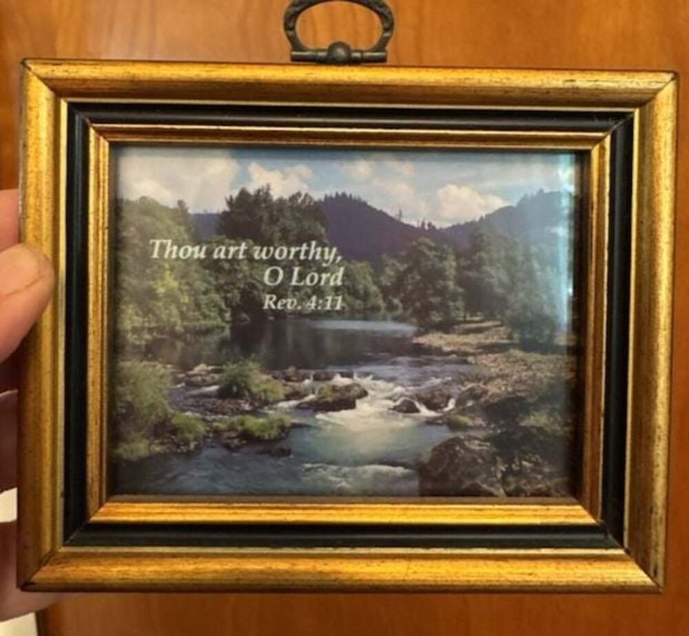 Christian Enterprises Hanging Wall Art Print: 'Thou art worthy, O Lord' Rev. 4:1
